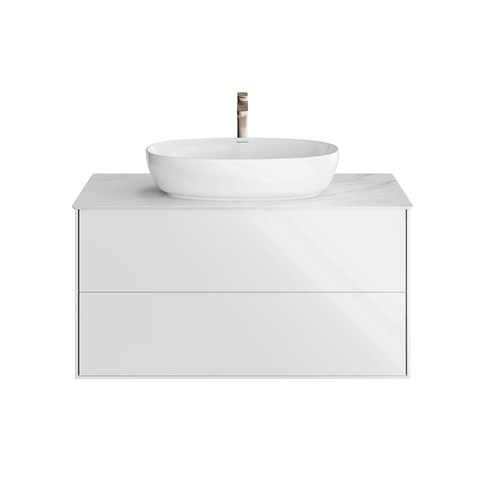 Kerama Marazzi PLAZA Modern Тумба подвесная 100x48см, 2 ящика, цвет: белый