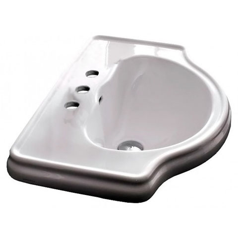 Kerasan Retro Раковина 62х45.5 см, 3 отв., цвет: белый