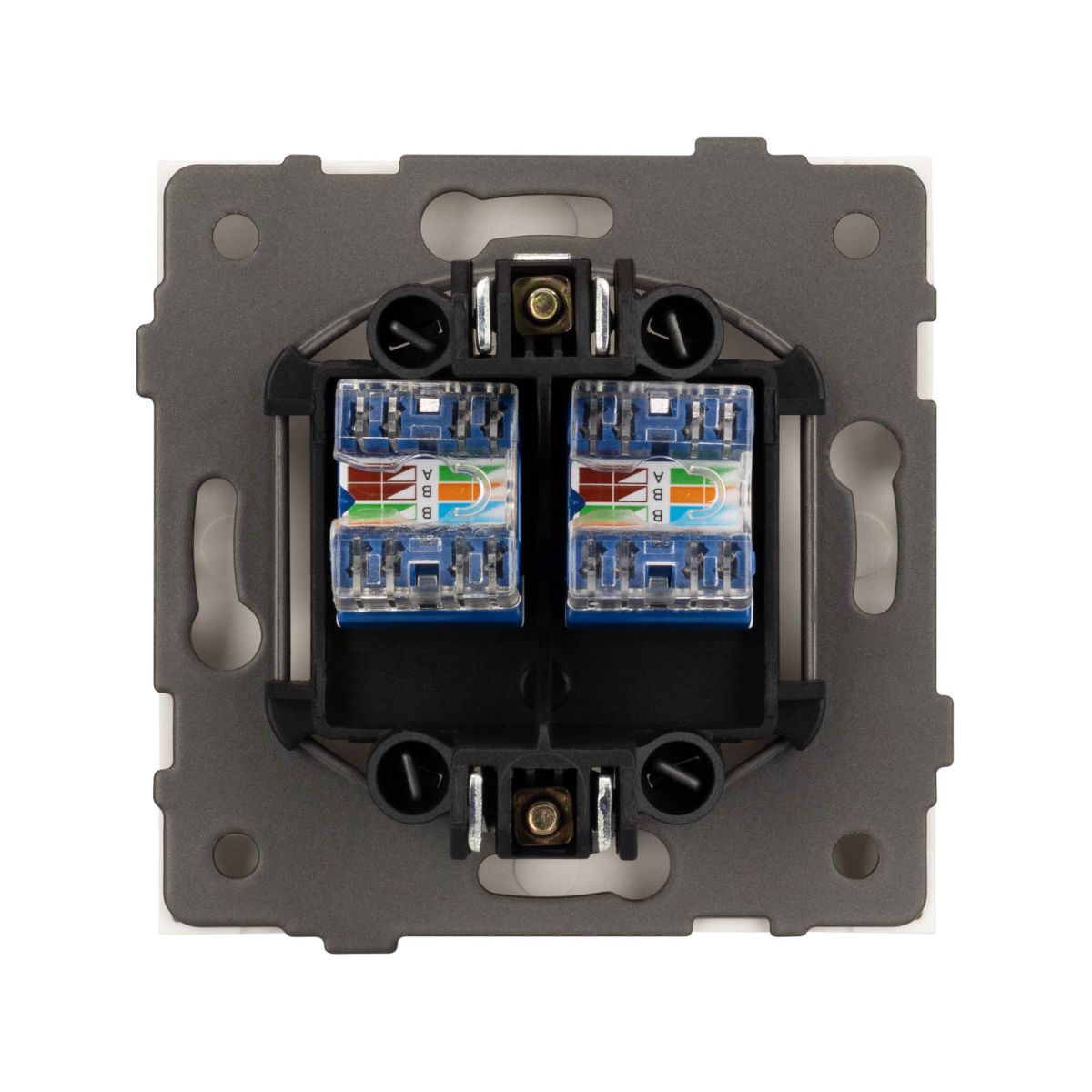 Механизм компьютерной розетки двойной SCT-TENDO-MPC2-SFPL-WH (RJ-45, CAT6) 054598