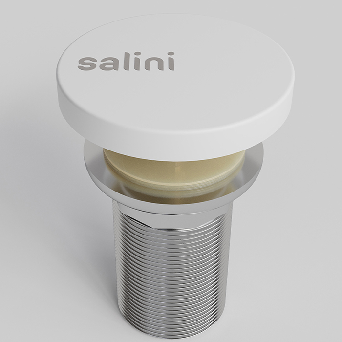 Salini D502 Донный клапан для раковины "Up&Down", S-Stone, цвет: белый матовый