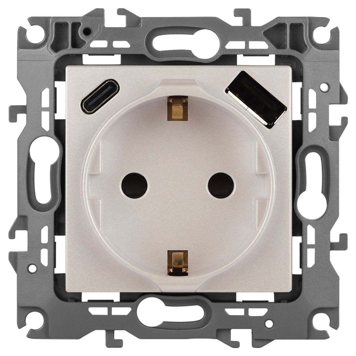 Розетка со шторками с USB type-A+C Эра 12-4108-15 Б0067767