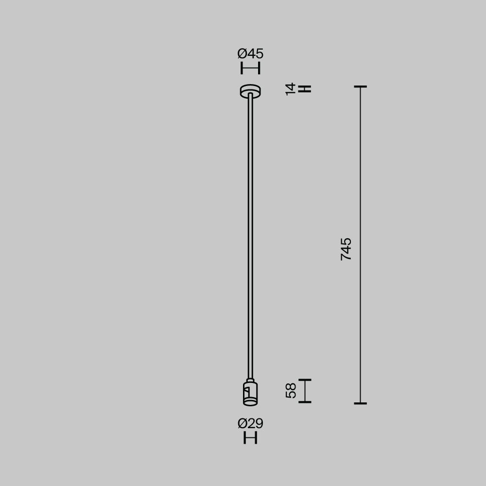 Крепление потолочное с вводом питания Maytoni Flarity TRA159C-B1-PT
