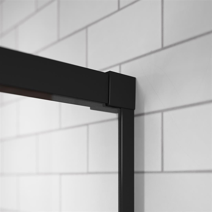 Radaway Idea KDJ Душевая дверь 120см, раздвижная, левая, стекло прозрачное, покрытие Easy Clean, профиль: черный