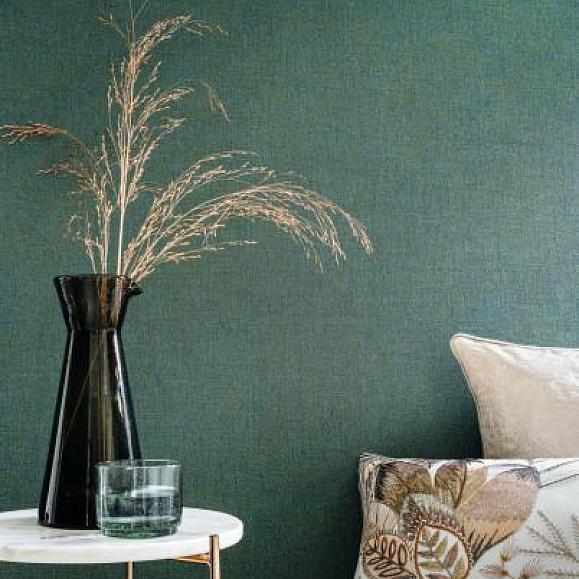 Обои Casamance 75021730 Rhodium Emeraude/Dore