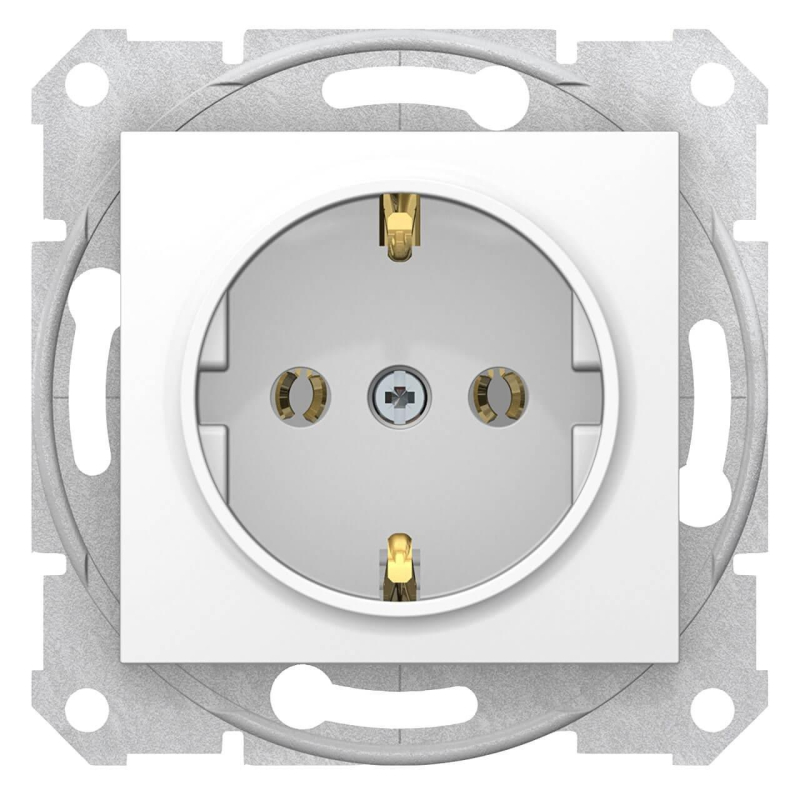 Розетка Schneider Electric Sedna с з/к без шторок 16A 250V SDN3001821