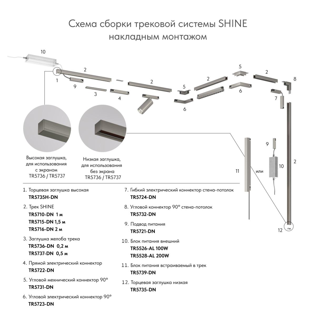 Угол профиля Denkirs Shine base TR5731-DN