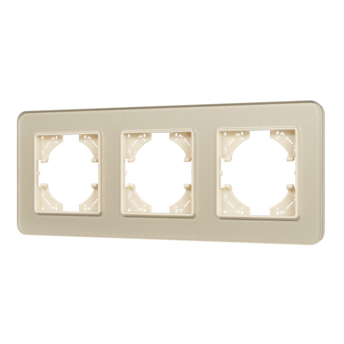 Рамка на 3 поста стеклянная Arlight FRM-OMALI-GS-3-GD 049699