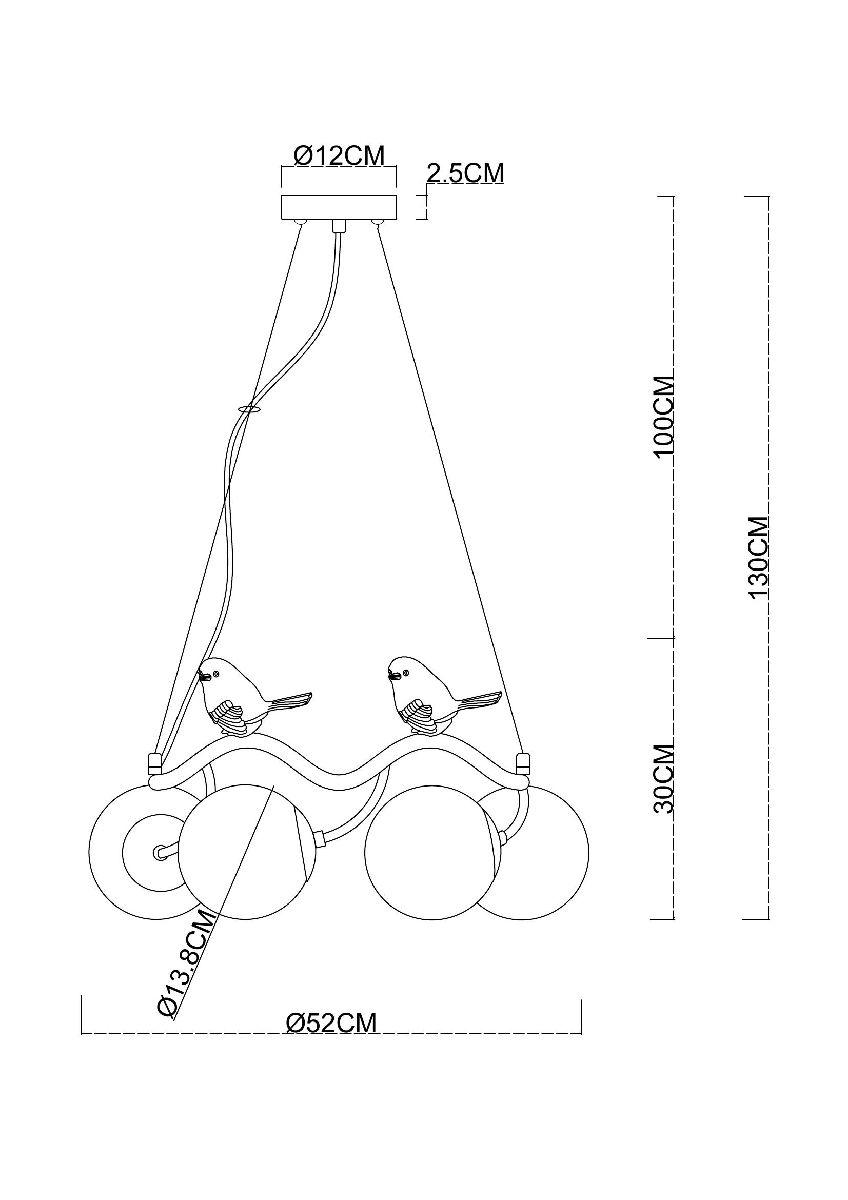 Подвесная люстра Arte Lamp Camomilla A9712LM-6SG