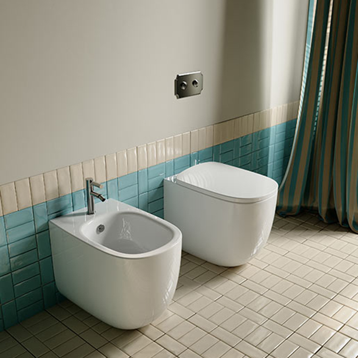 Artceram Seta Унитаз напольный Reel 36x54см., покрытие Saniglaze, цвет: белый