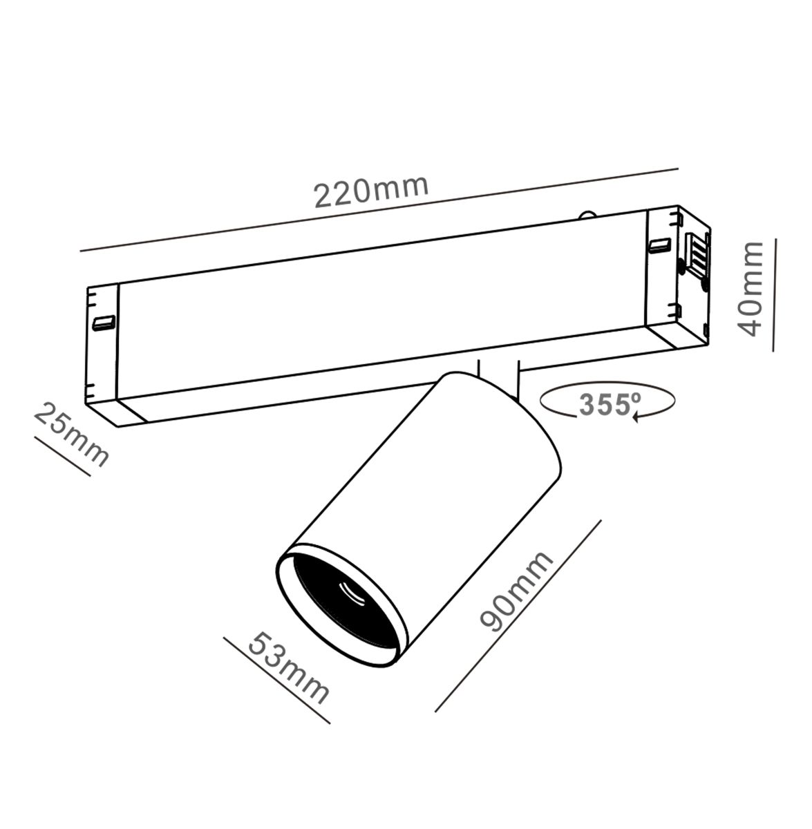 Трековый светильник IMEX Smart Line IL.0050.5010-GU10-BK