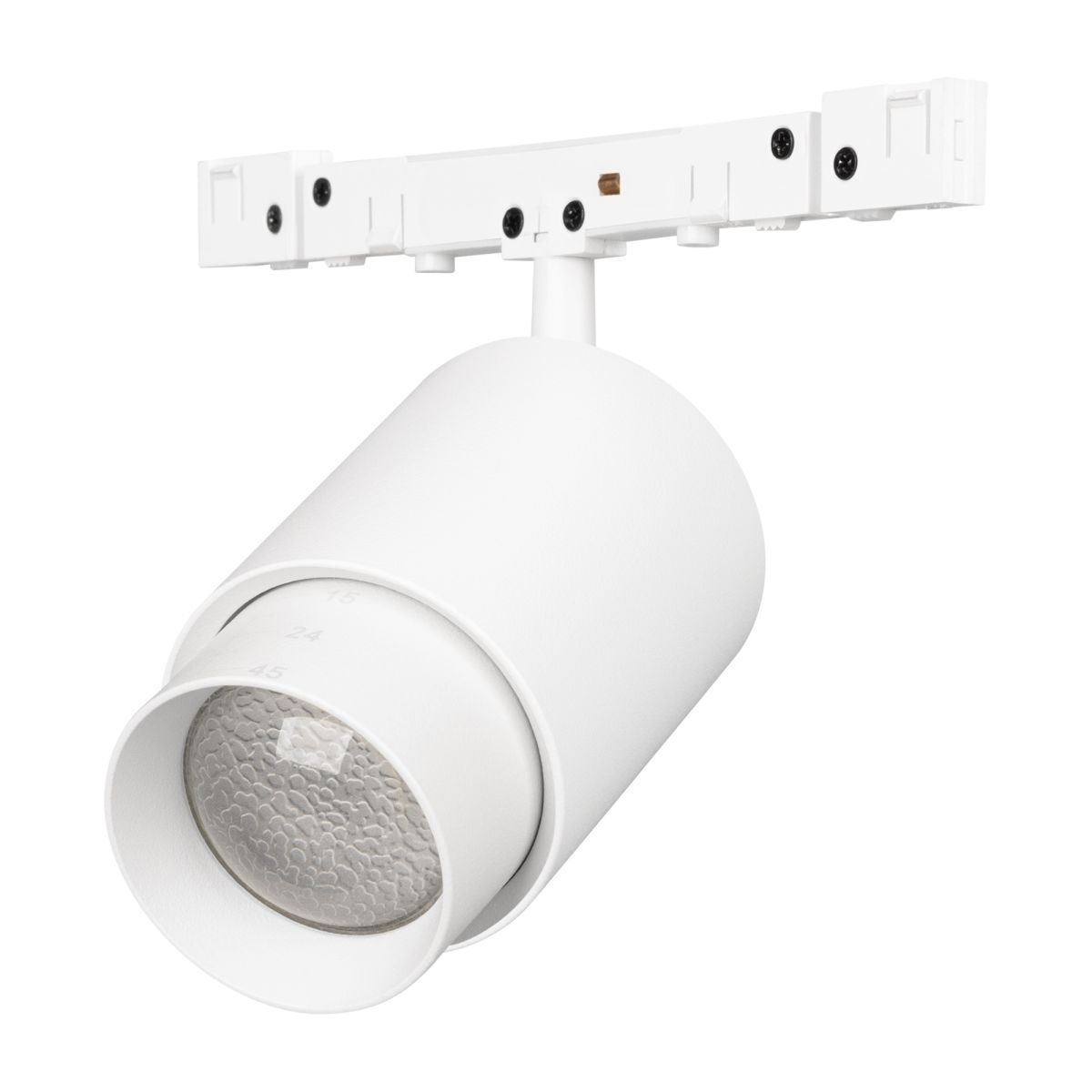 Трековый магнитный светильник Arlight MAG-MICROCOSM-SPOT-ZOOM-R38-5W Warm3000 (WH, 10-55 deg, 24V) (IP20 Металл) 051805