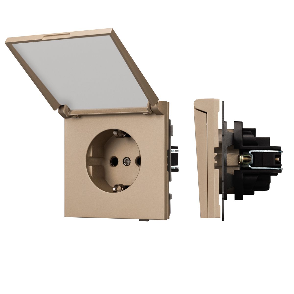 Механизм розетки влагозащищённый Arlight SCT-TENDO-MCP-PL-GD (230V, 16A) 054093