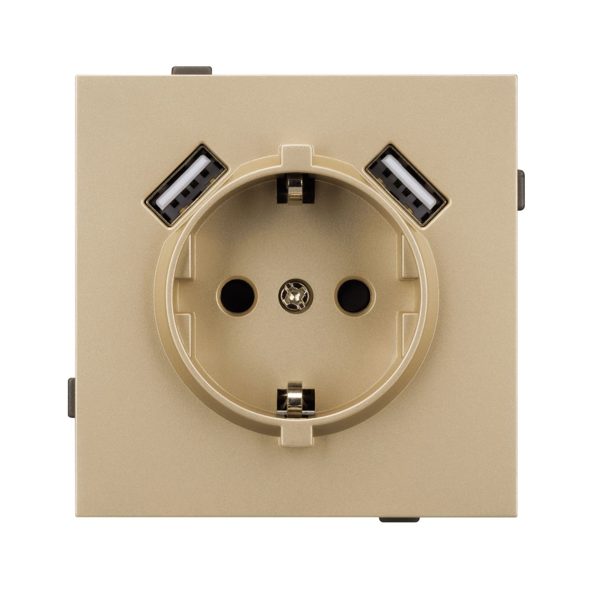 Механизм розетки с USB зарядкой Arlight SCT-TENDO-MUAA-SFPL-GD (230V, 16A) 054604