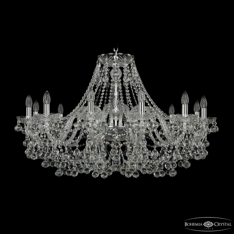 Подвесная люстра Bohemia Ivele Crystal 1409/12/360 Ni