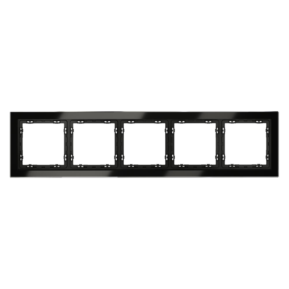 Рамка на 5 постов Voltum S70 VLS110508 (черный,стекло)