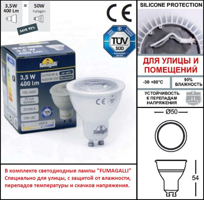 Тротуарный светильник Fumagalli 1F1.000.000.LXU1L