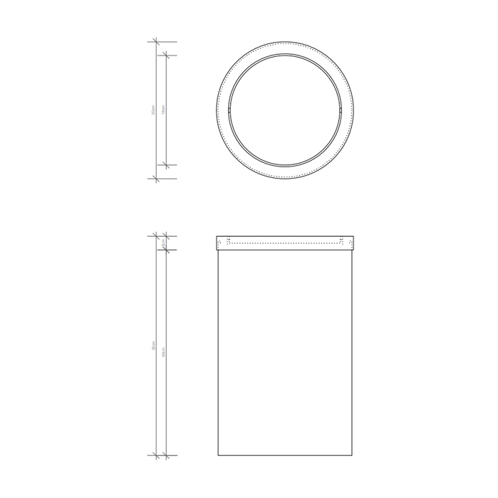 Decor Walther DW 124 Корзина для бумаги 20xh32см, с крышкой, напольная, цвет: сталь полированная
