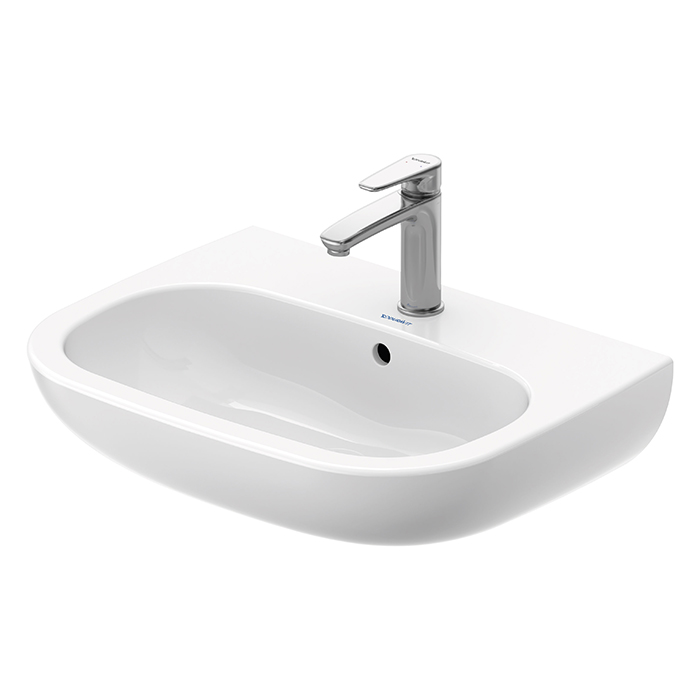 Duravit D-Code Раковина с перел., с 1 отв. под смес., 60х46см., цвет: белый