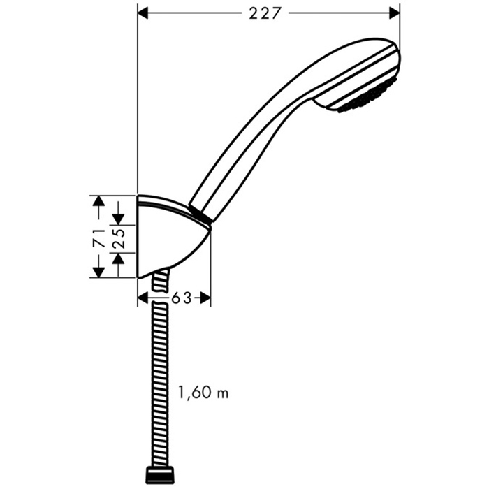 Hansgrohe Crometta 85 1 jet Ручной душ 10см., с держателем, цвет: хром