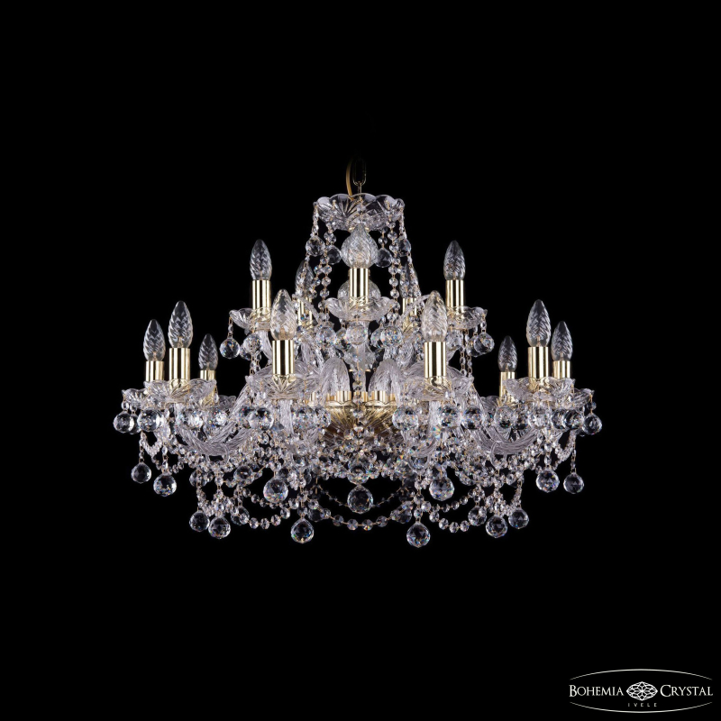 Подвесная люстра Bohemia Ivele Crystal 1411/10+5/240 G Balls