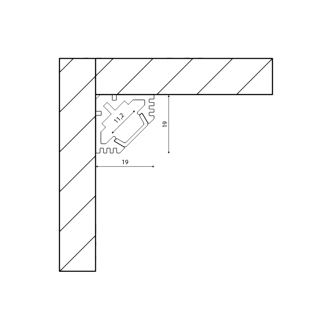 Профиль алюминиевый SWG SF-1919 001373