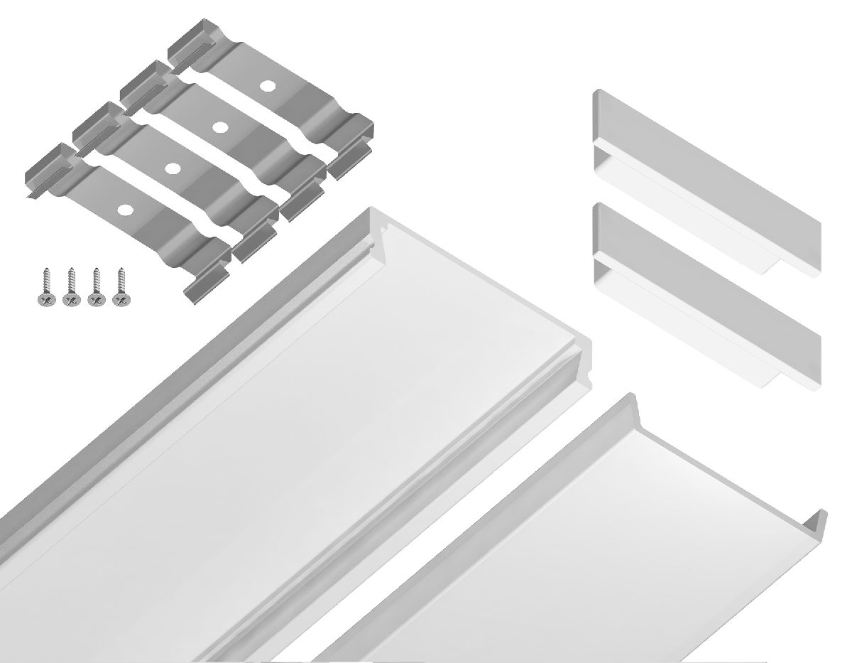 Алюминиевый накладной профиль Ambrella Light Alum Profile GP1800WH