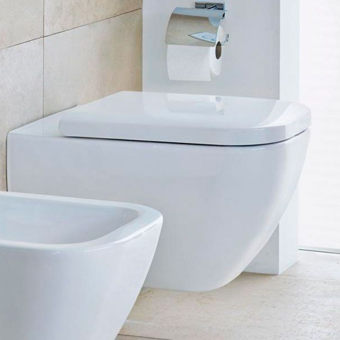 Duravit Happy D.2 Унитаз 54х36.5см., подвесной, безободковый, с сиденьем, с креплением, цвет: белый