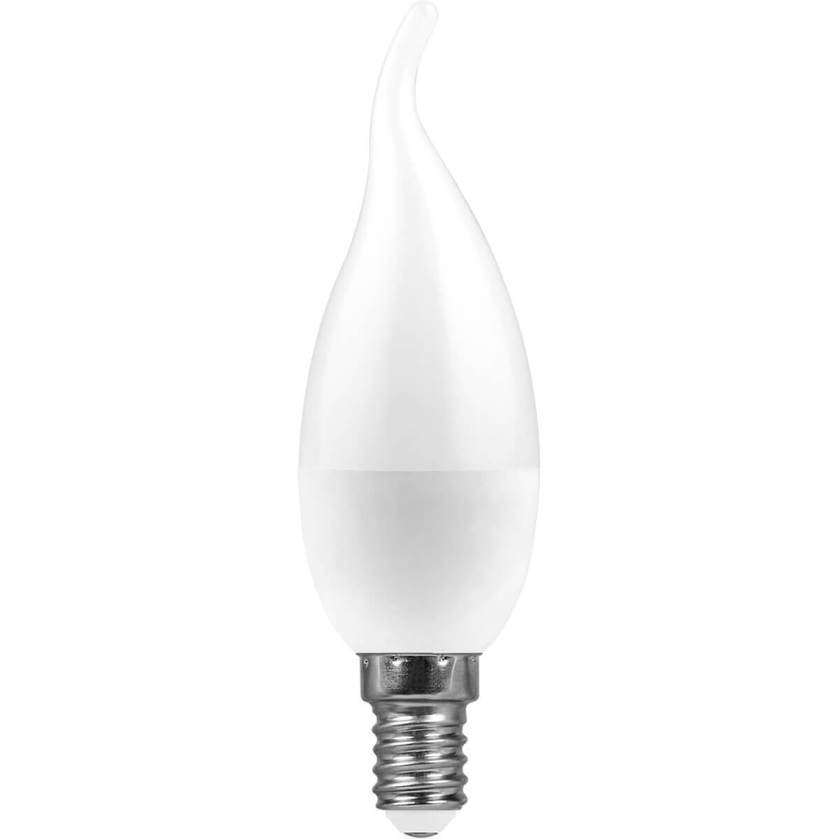 Лампа светодиодная Feron E14 7W 2700K Свеча Матовая LB-66 25785