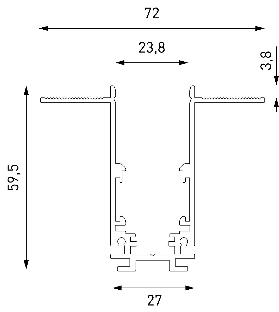 Шинопровод встраиваемый Lumker SY-LINK-20T2-2.5-WH 019268