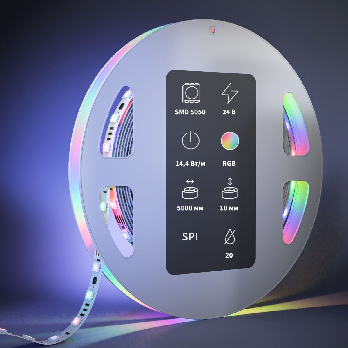 Светодиодная лента Maytoni Led Strip 24В 5050 14,4Вт/м RGB 5м IP20 201246