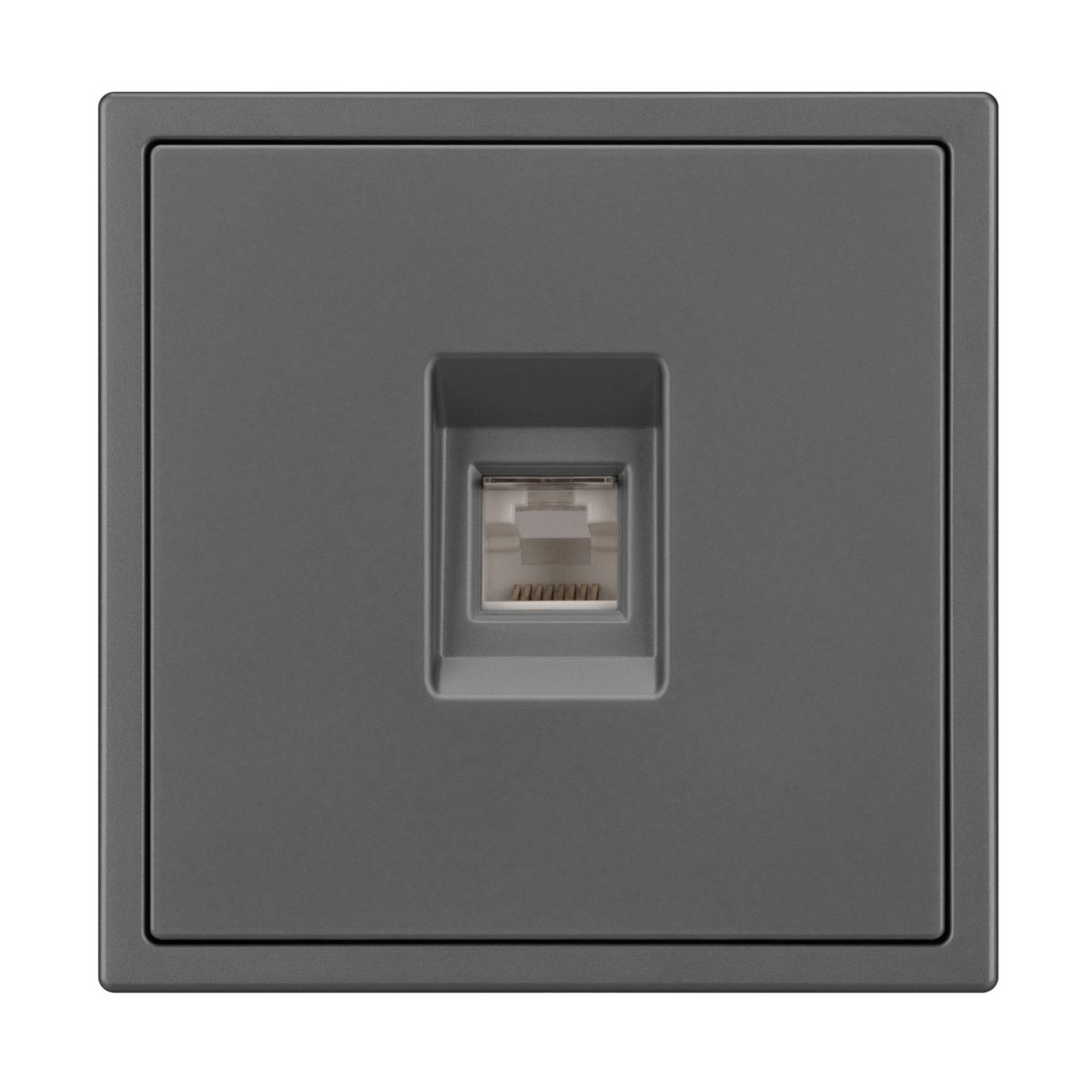 Механизм телефонной розетки Arlight SCT-NOBE-MTL1-SFPL-GR (RJ-11, 4C) (Серый базальт) 054303