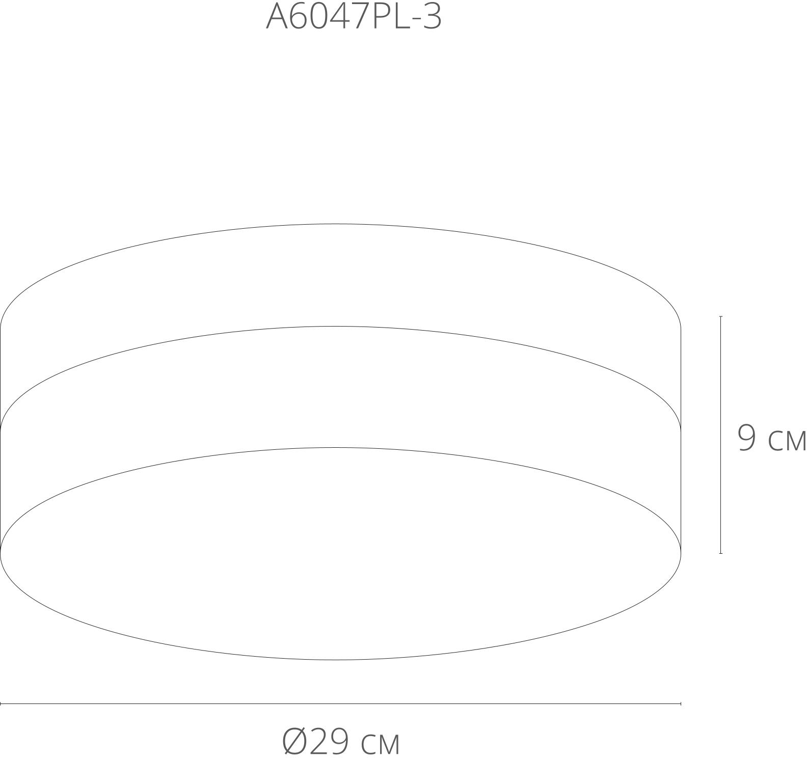 Потолочный светильник Arte Lamp Aqua-Tablet A6047PL-3BK
