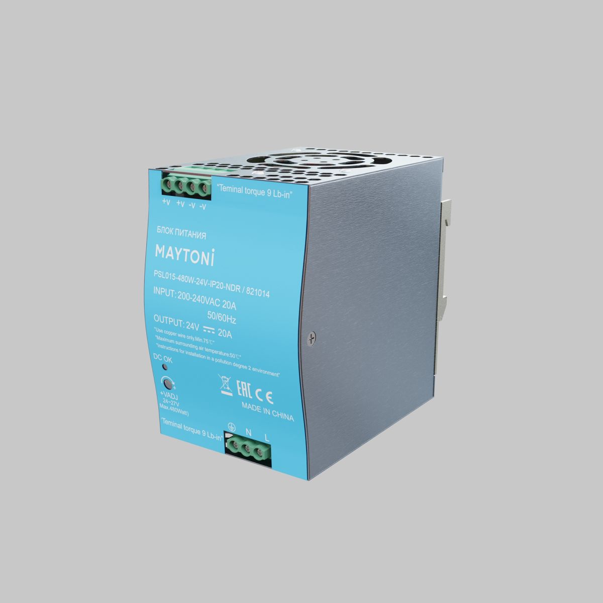 Блок питания Maytoni PSL015 480Вт DC24В IP20 821014