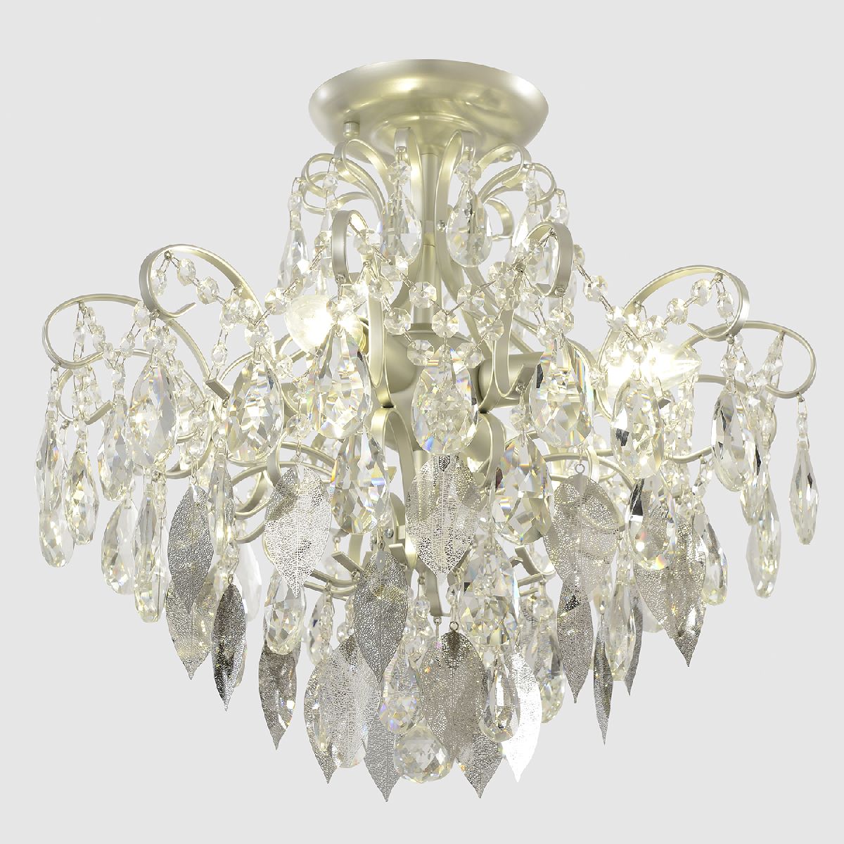Потолочный светильник Crystal Lux ESMIRALDA PL4 SILVER