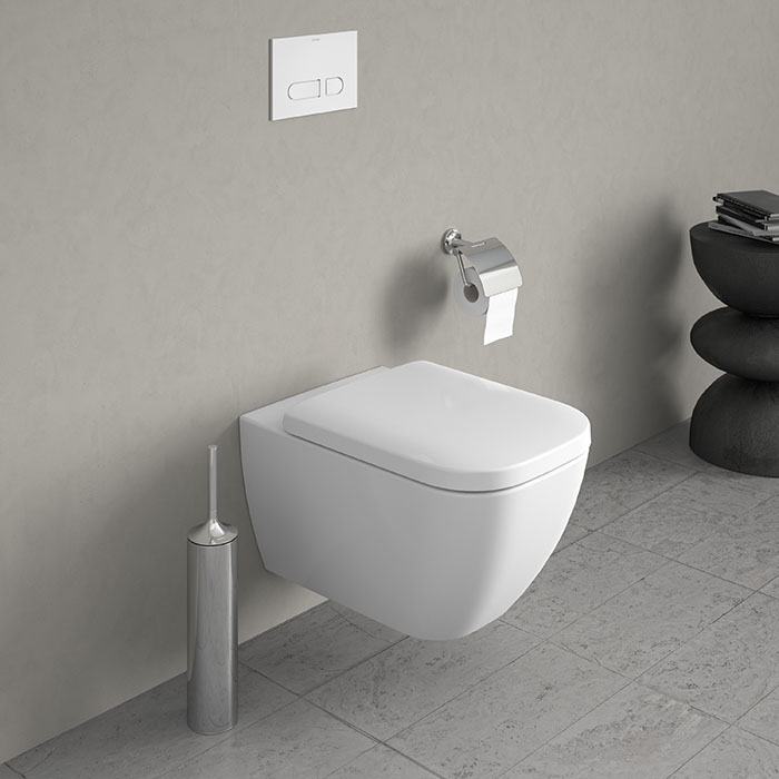 Duravit Happy D.2 Унитаз 54х36.5см., подвесной, безободковый, с сиденьем, с креплением, цвет: белый