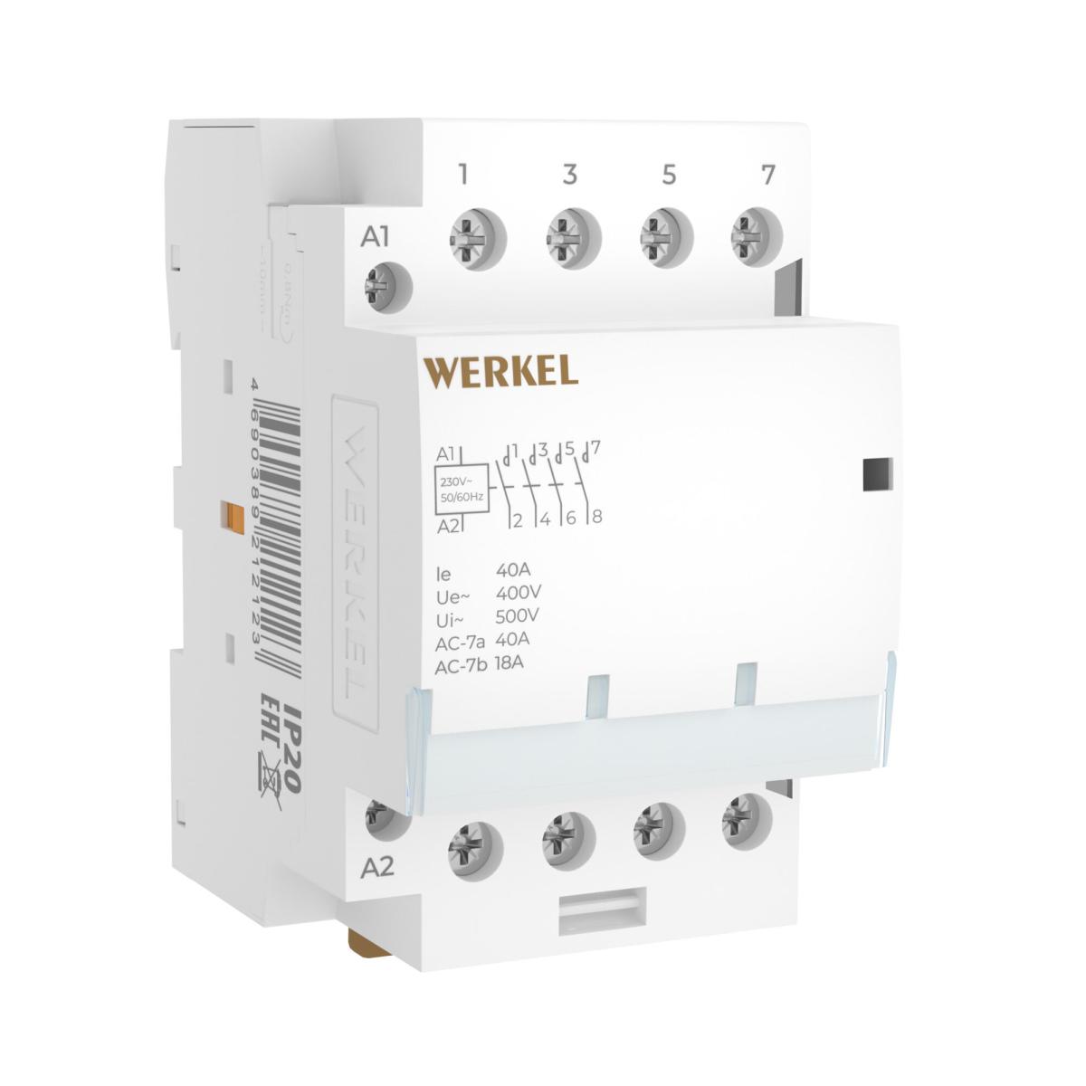 Контактор модульный Werkel W943M40O 4690389212123 a069477