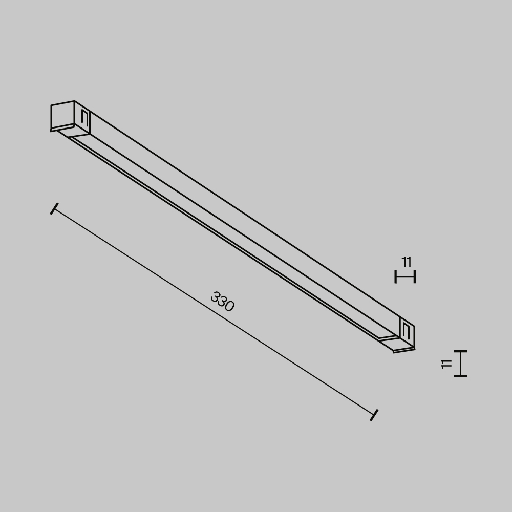Трековый магнитный светильник Maytoni Technical Basis Exility X TR240-2-6W4K-B