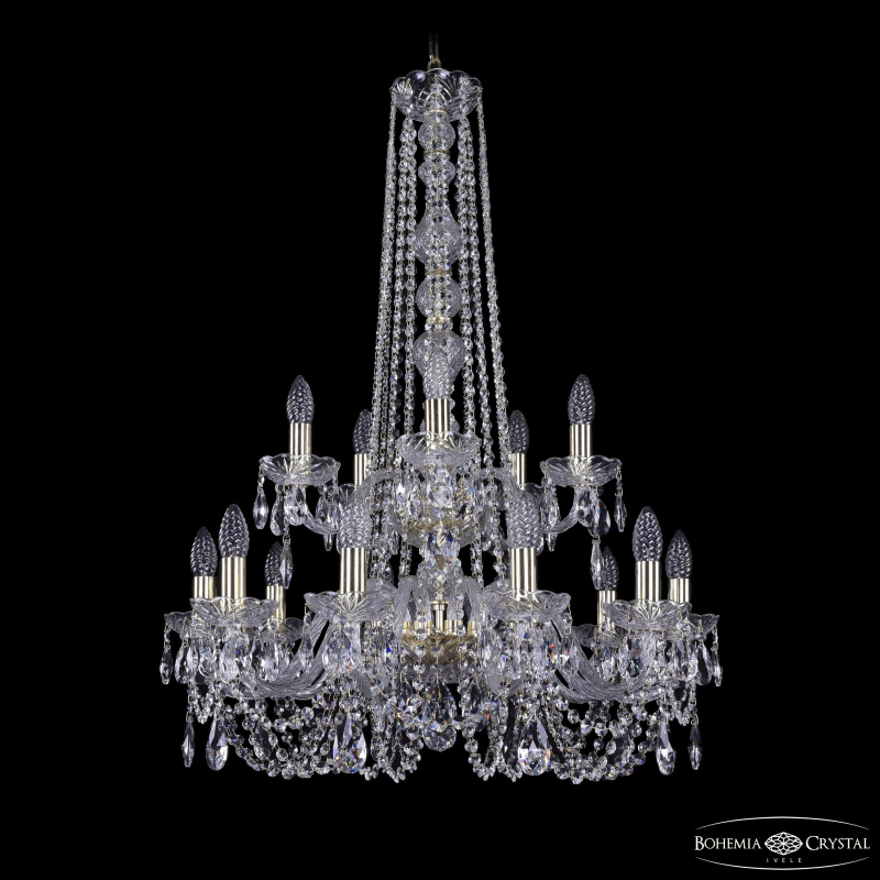 Подвесная люстра Bohemia Ivele Crystal 1402/10+5/240/h-90/2d G