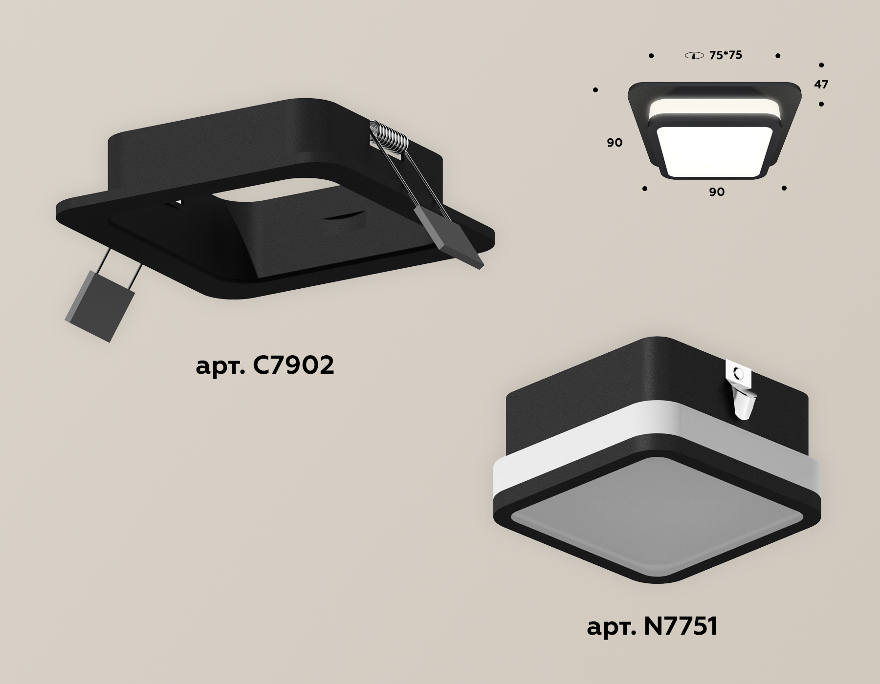 Встраиваемый светильник Ambrella Light Techno XC7902012 (C7902, N7751)