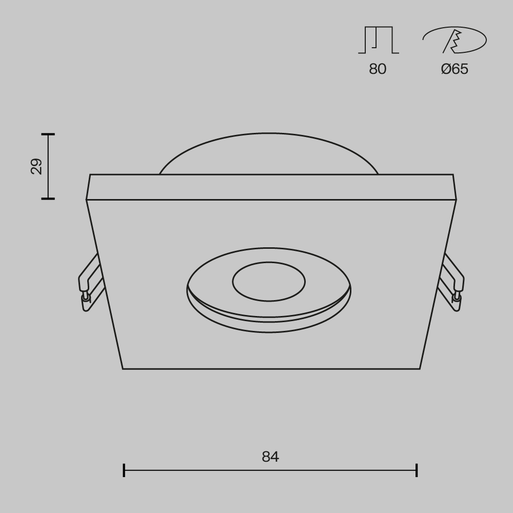 Встраиваемый светильник Maytoni Technical Stark DL083-01-GU10-SQ-W