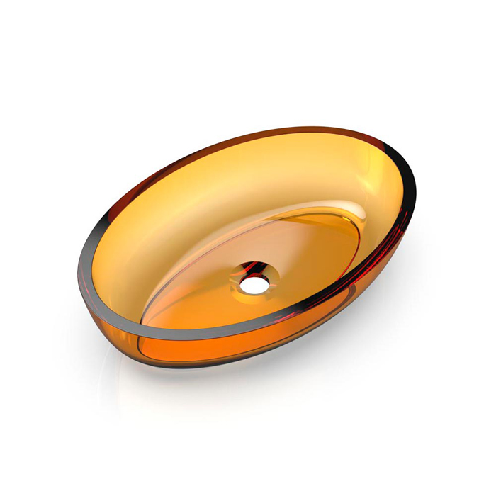 Knief Oval Shape Раковина накладная 55x37x13см., без отв., из полимерного материала, цвет: Arangonit # 050
