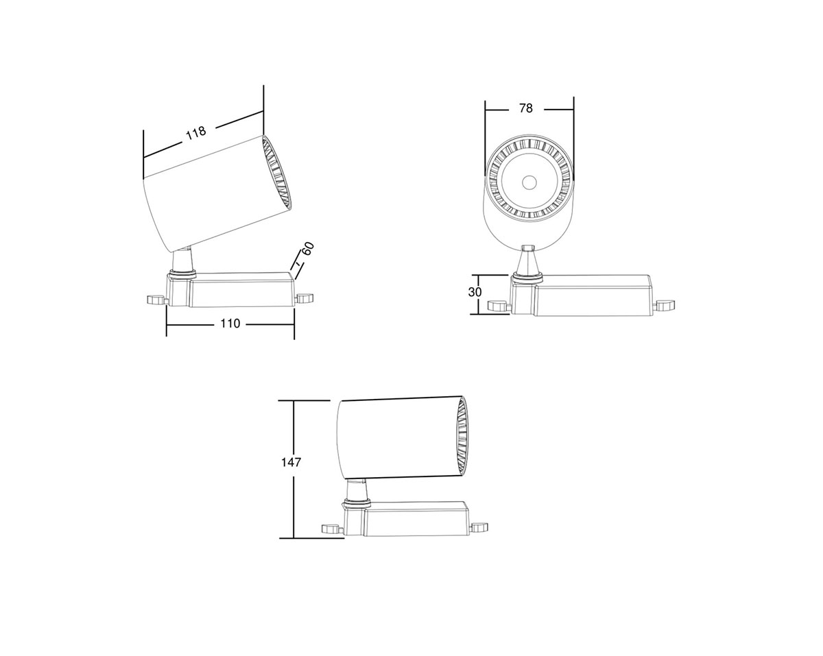 Трековый светильник Maytoni Technical Vuoro TR029-3-20W4K-B