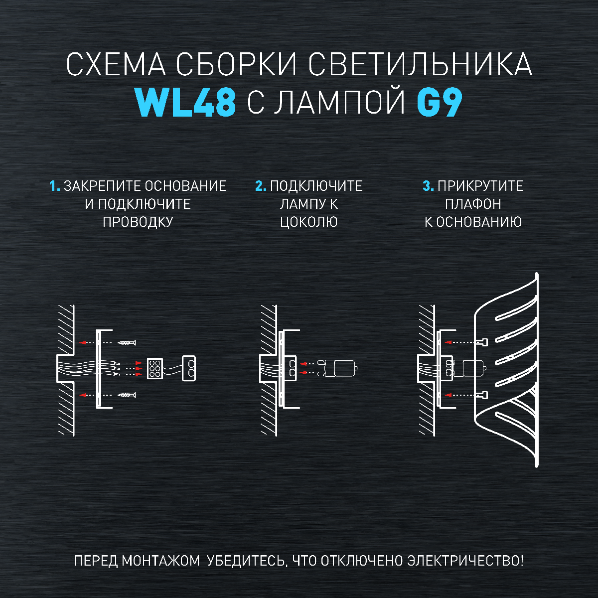Настенный светильник Эра WL48 BK Б0059818