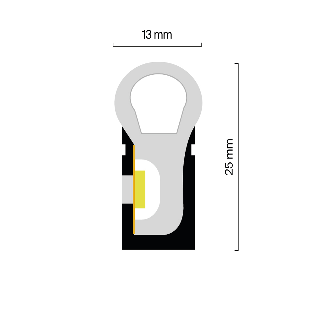 Гибкий неон Maytoni Led Strip 25x13 220В 8Вт/м 4000K IP65 50м 201231