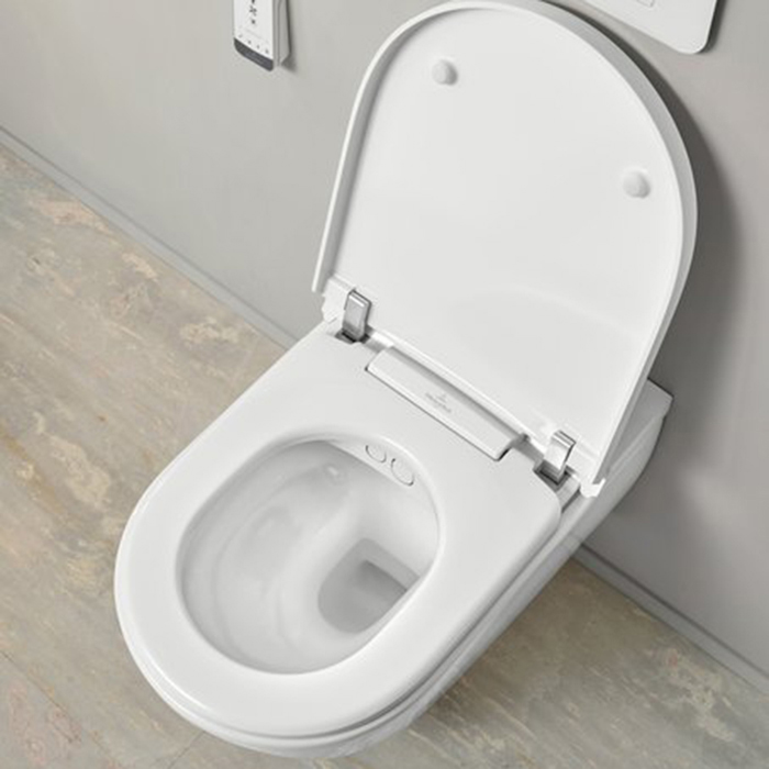Villeroy&Boch Viclean Унитаз-биде подвесной 38.5х59.5х40см., CeramicPlus, цвет: альпийский белый