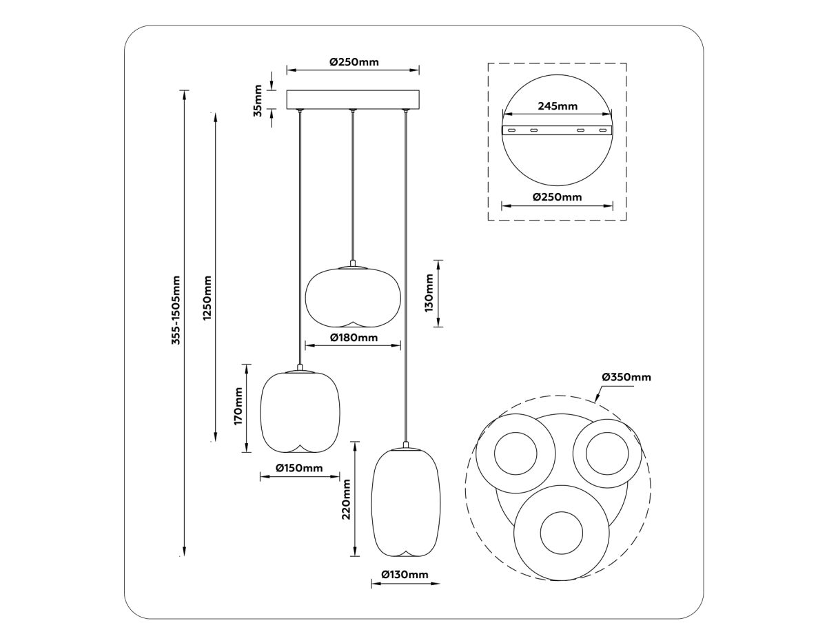 Подвесной светильник Ambrella Light High Light Modern LH11105