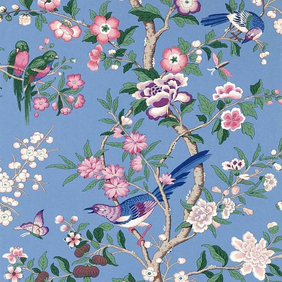 Обои Sanderson 217111 Chinoiserie Hall Blueberry/Purple