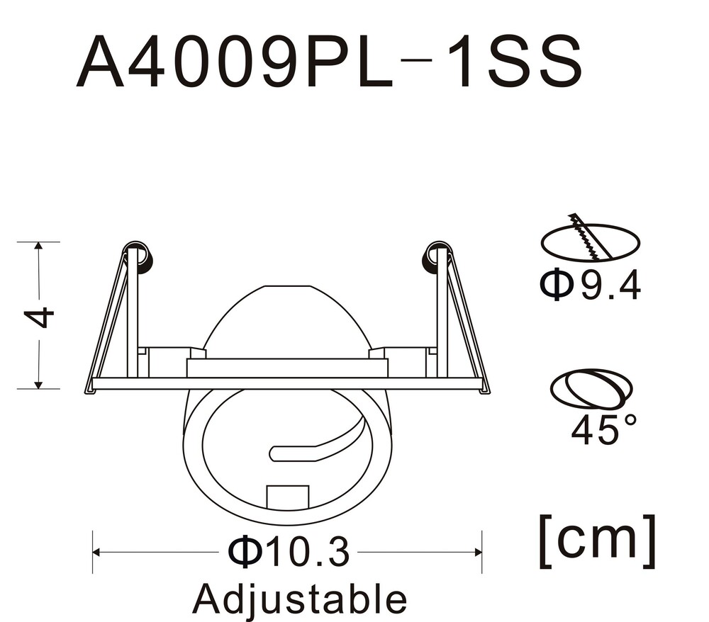 Точечный светильник Arte Lamp Accento A4009PL-1SS