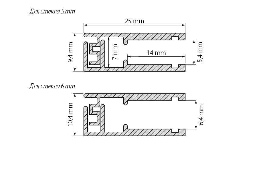 Профиль Arlight KLUS-GLASS-56-2000 ANOD 019193