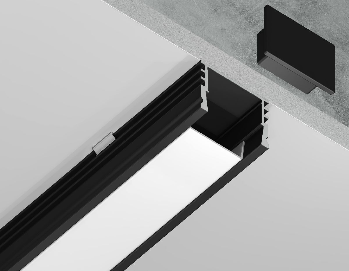 Алюминиевый накладной профиль Ambrella Light Alum Profile GP1750BK
